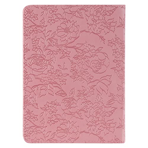 Floral Vegan Leather Journal with Proverbs 3:15