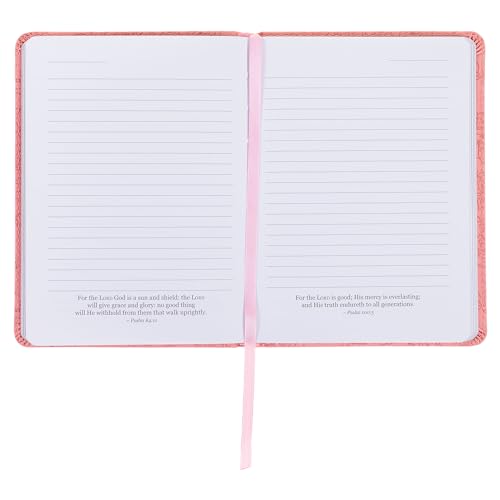 Floral Vegan Leather Journal with Proverbs 3:15