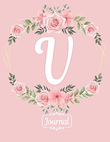 Floral V Monogram Journal for Creative Minds