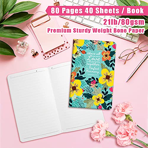 Floral Inspirational Notebooks with Bible Verses - 6 Pack
