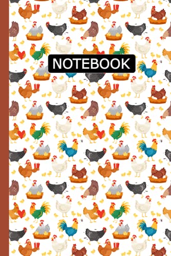 Chicken Lovers Blank Lined Journal Notebook