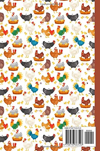 Chicken Lovers Blank Lined Journal Notebook