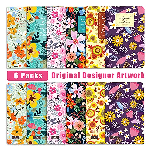 Floral Inspirational Notebooks with Bible Verses - 6 Pack