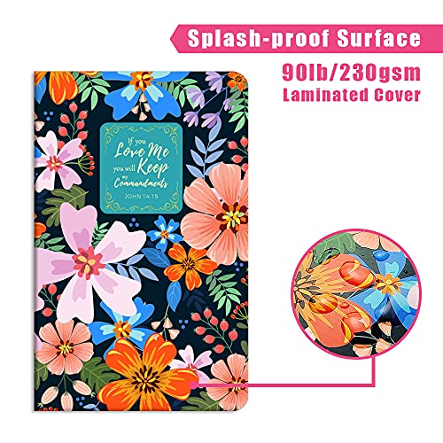 Floral Inspirational Notebooks with Bible Verses - 6 Pack