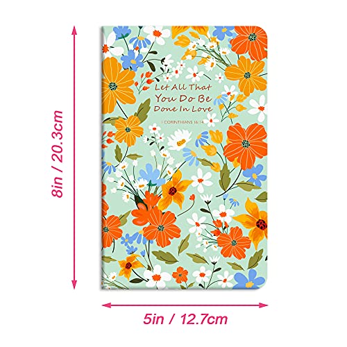 Floral Inspirational Notebooks with Bible Verses - 6 Pack
