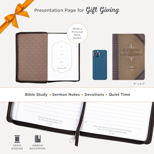 Be Strong Inspirational Vegan Leather Journal