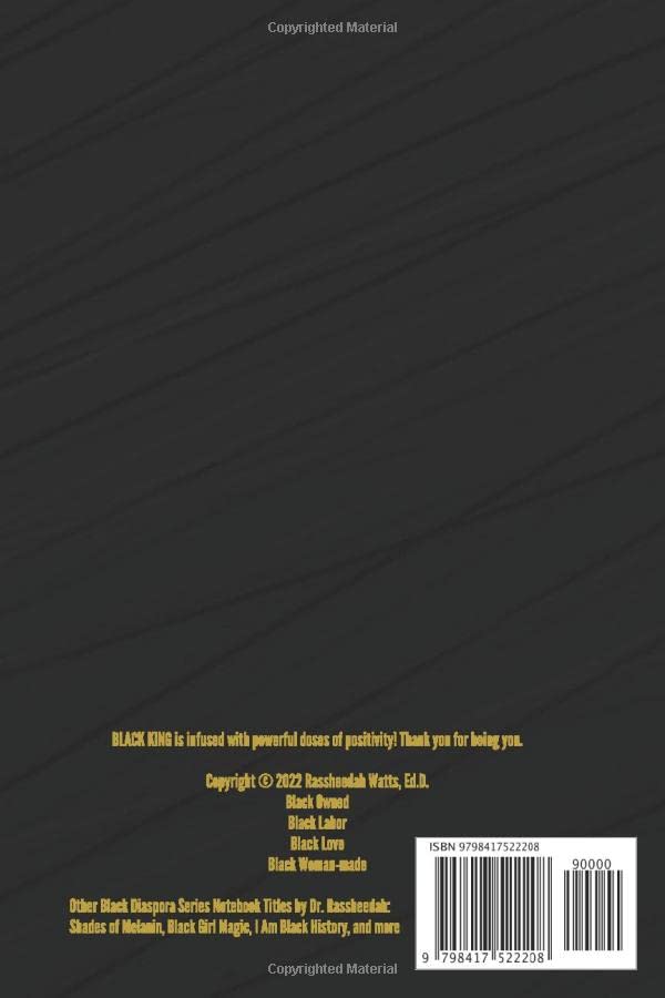 Black King Notebook: Empowering Journal for Black Men