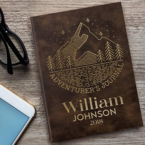 Engraved A5 Leather Journal for Personal Reflection