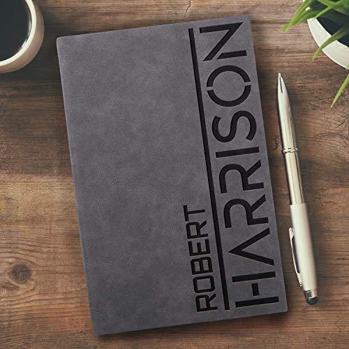 Engraved A5 Leather Journal for Personal Reflection