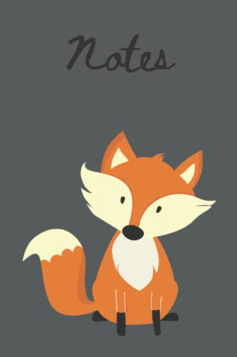 Quirky Fox Design Blank Notebook - 150 Pages