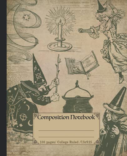 Vintage Witch Composition Notebook for Adults