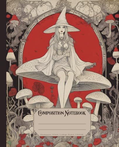 Mushroom Witch Aesthetic Composition Notebook Journal