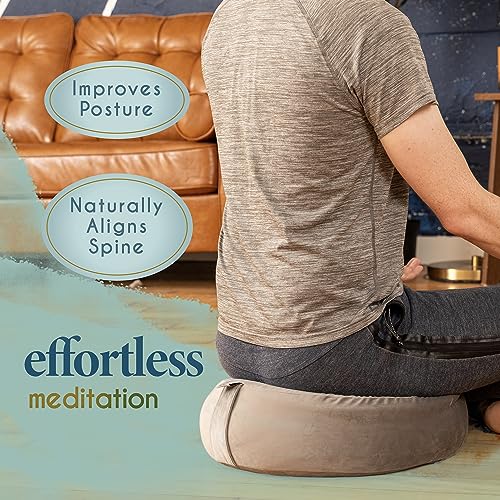 Florensi Velvet Meditation Cushion - Comfortable Floor Pillow