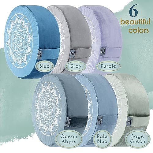 Florensi Velvet Meditation Cushion - Comfortable Floor Pillow