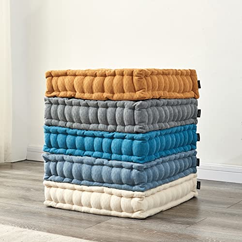 Large Chenille Meditation Floor Pillow - Beige