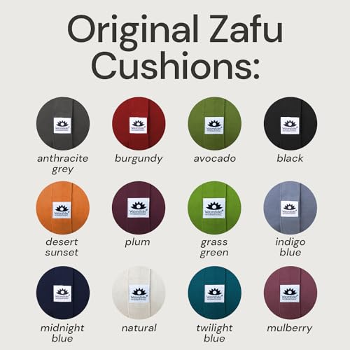 Organic Buckwheat Zafu Meditation Cushion - 6 Colors
