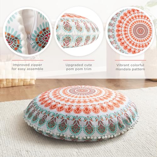 Codi Bohemian Meditation Floor Pillow - Coral 32