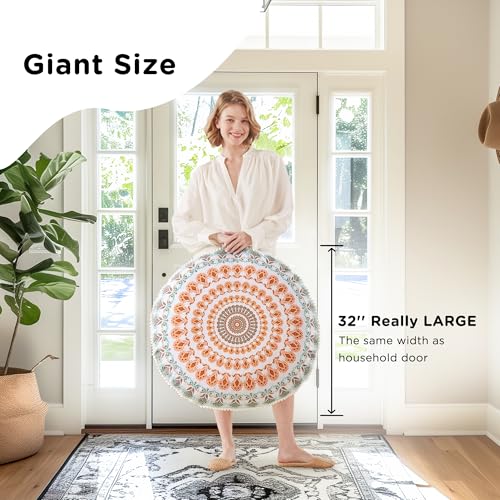 Codi Bohemian Meditation Floor Pillow - Coral 32