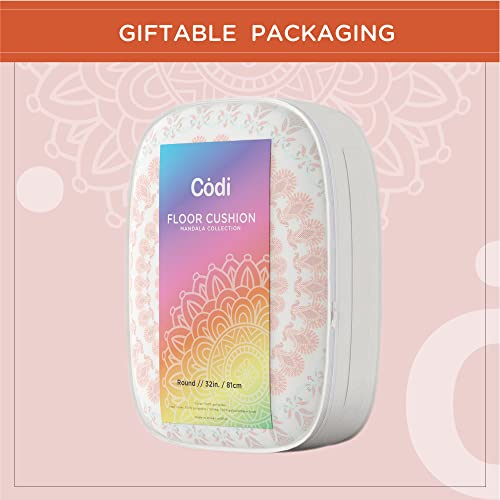 Codi Bohemian Meditation Floor Pillow - Coral 32
