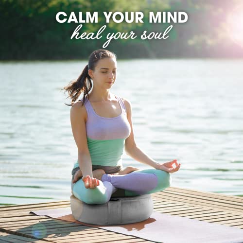 Sky Gray Mandala Pattern Meditation Cushion Pillow