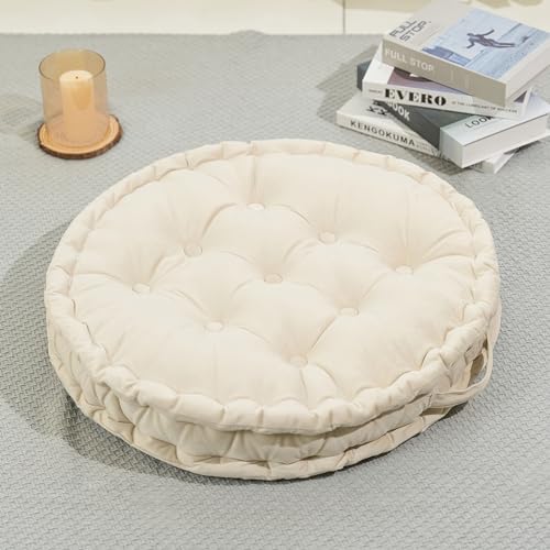 Large Round Meditation Floor Pillow for Comfort