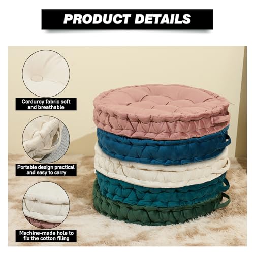 Large Round Meditation Floor Pillow for Comfort