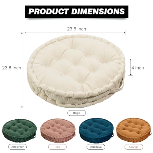 Large Round Meditation Floor Pillow for Comfort