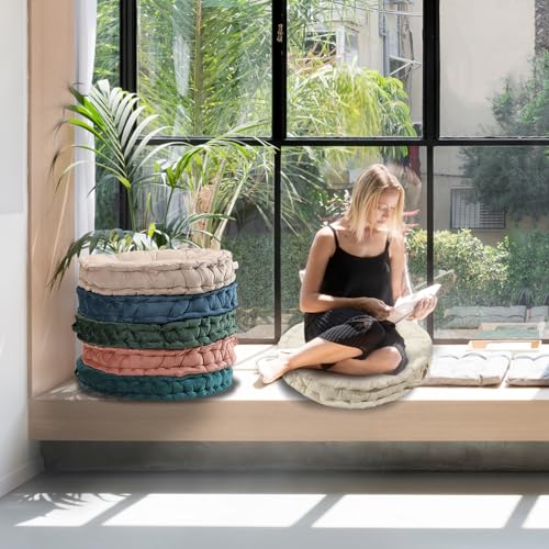 Large Round Meditation Floor Pillow for Comfort