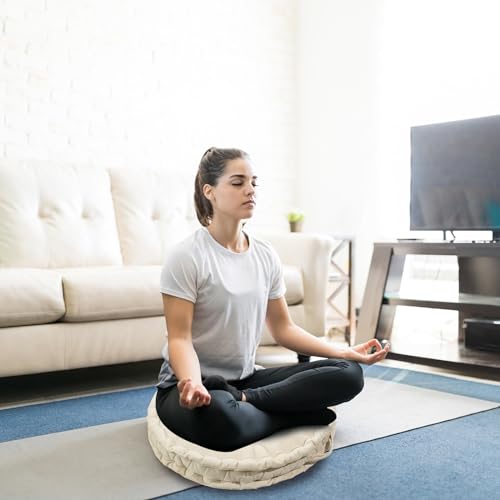Large Round Meditation Floor Pillow for Comfort