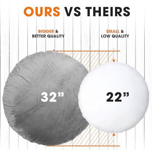 Cheer Collection Grey Relaxing Round Floor Pillow