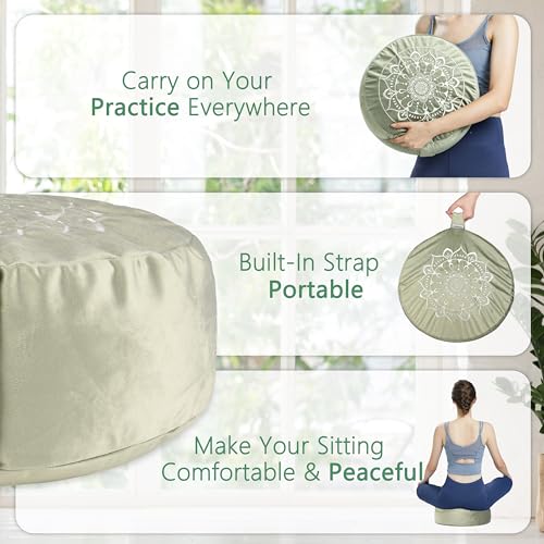 Hihealer Buckwheat Meditation Cushion with Extra Cover