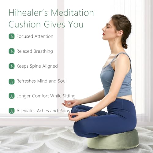 Hihealer Buckwheat Meditation Cushion with Extra Cover