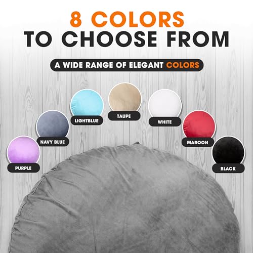 Cheer Collection Grey Relaxing Round Floor Pillow