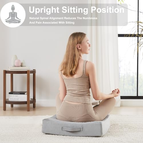 Large Meditation Floor Pillow - Soft & Supportive