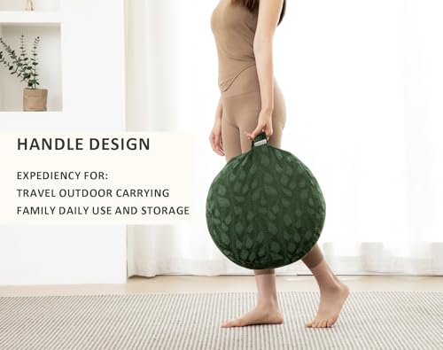 Halotribe Comfortable Meditation Cushion with Buckwheat Filling