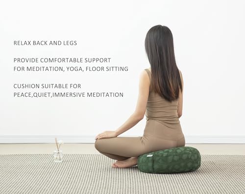 Halotribe Comfortable Meditation Cushion with Buckwheat Filling