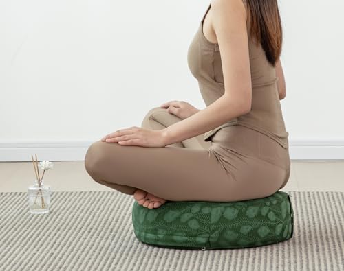 Halotribe Comfortable Meditation Cushion with Buckwheat Filling