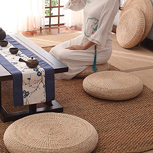 Natural Straw Round Meditation Floor Cushion