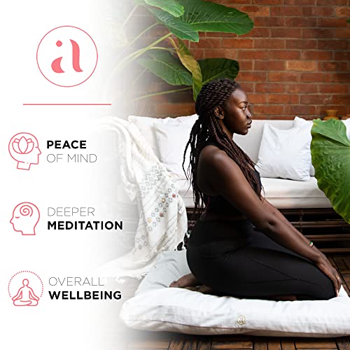 Organic Cotton Zabuton Meditation Mat - White