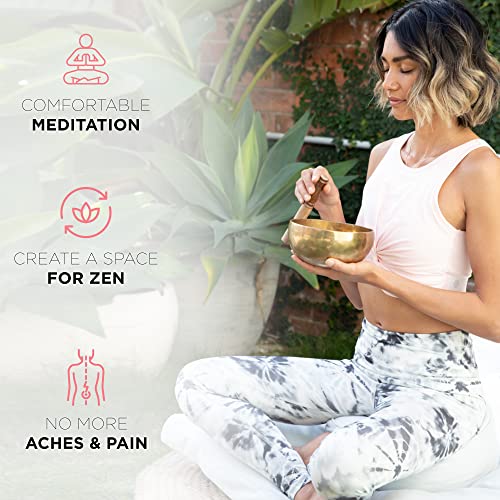 Organic Cotton Zabuton Meditation Mat - White