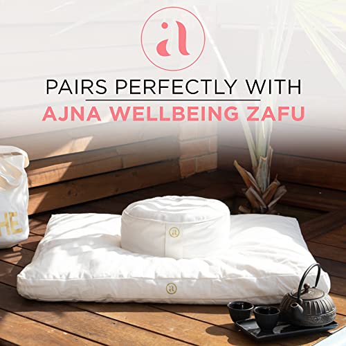 Organic Cotton Zabuton Meditation Mat - White