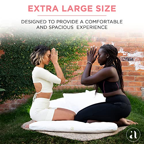 Organic Cotton Zabuton Meditation Mat - White