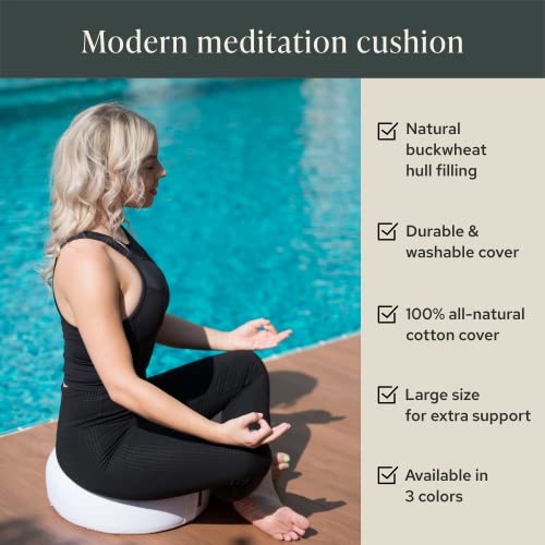 Mindful & Modern Large White Meditation Cushion