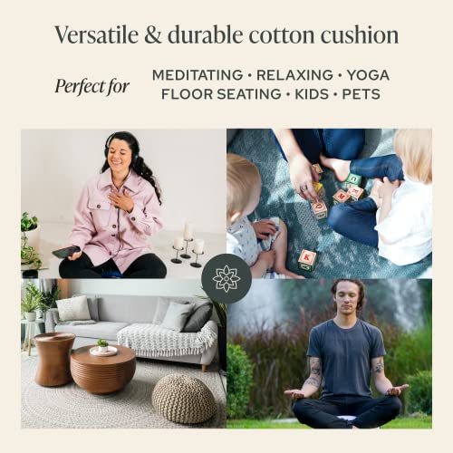 Mindful & Modern Large White Meditation Cushion