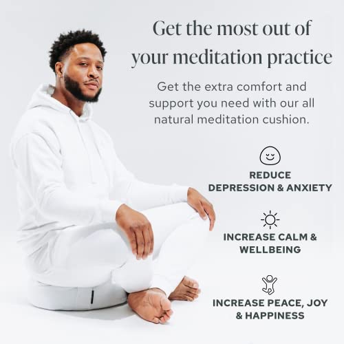 Mindful & Modern Large White Meditation Cushion