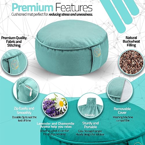 Secret Garden Velvet Meditation Cushion for Serenity