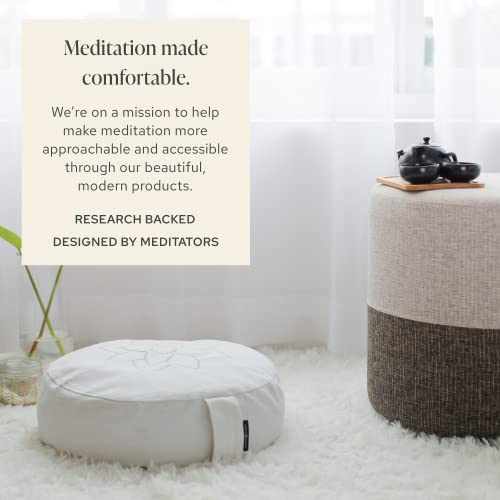 Mindful & Modern Large White Meditation Cushion