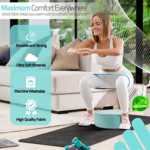 Secret Garden Velvet Meditation Cushion for Serenity