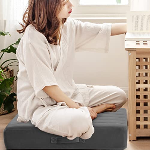 MeMoreCool Large Meditation Floor Pillow - Grey