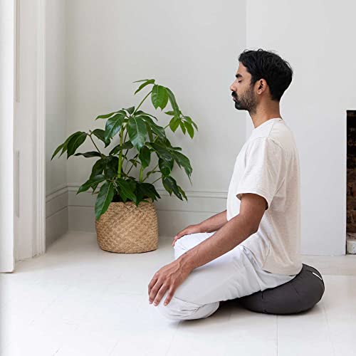 Basaho Crescent Zafu Meditation Cushion - Organic Cotton